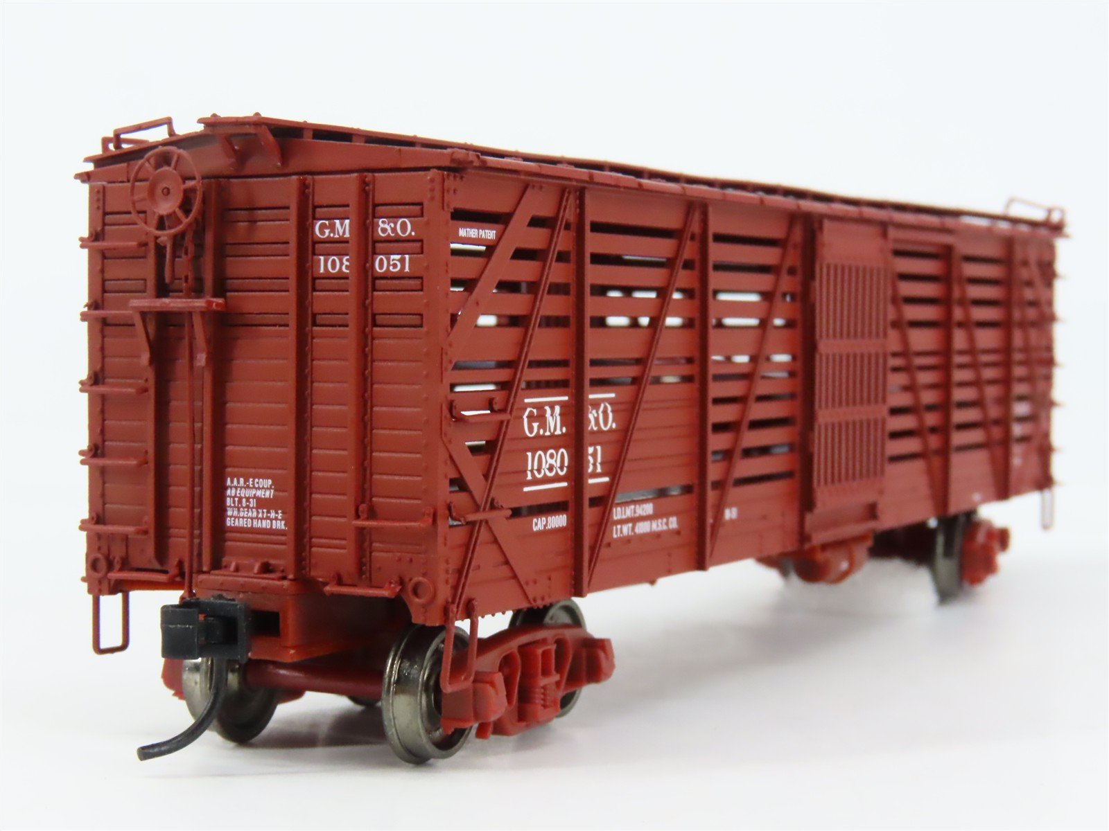 HO Scale PROTO 2000 30996 GM&O Gulf, Mobile & Ohio 40' Stock/Cattle Car RTR