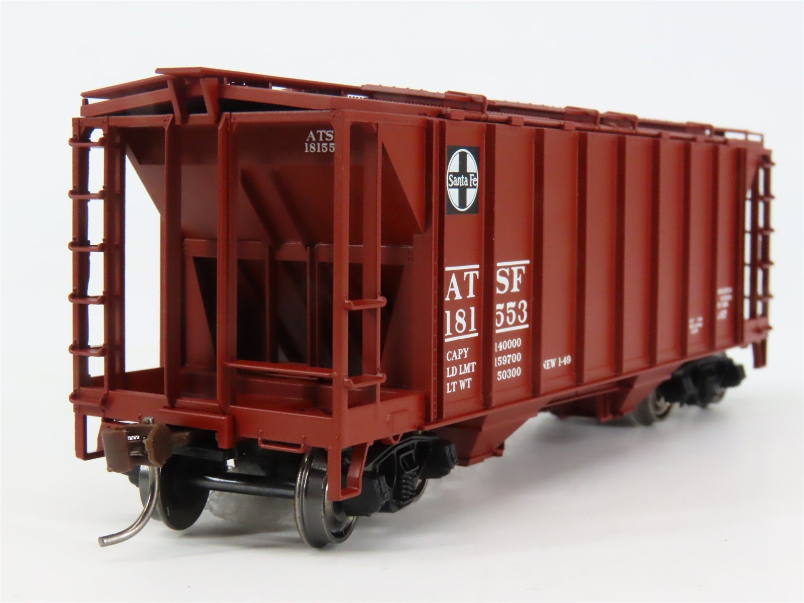 HO Scale Bowser 41308 ATSF Santa Fe 2-Bay Covered Hopper 181553 RTR