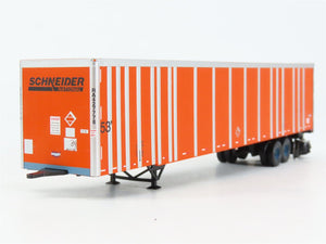 HO Scale Bowser 40848 Schneider National 53' Platewall RoadRailer 427778 RTR