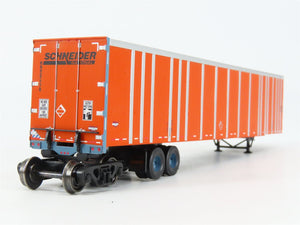HO Scale Bowser 40848 Schneider National 53' Platewall RoadRailer 427778 RTR