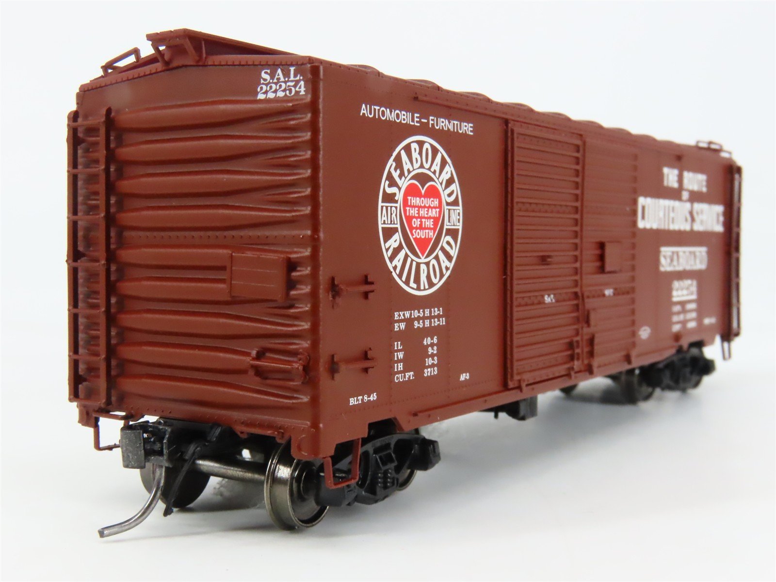 HO Scale Red Caboose RR-38532-26 SAL Seaboard Air Line 40' Box Car 22254 RTR