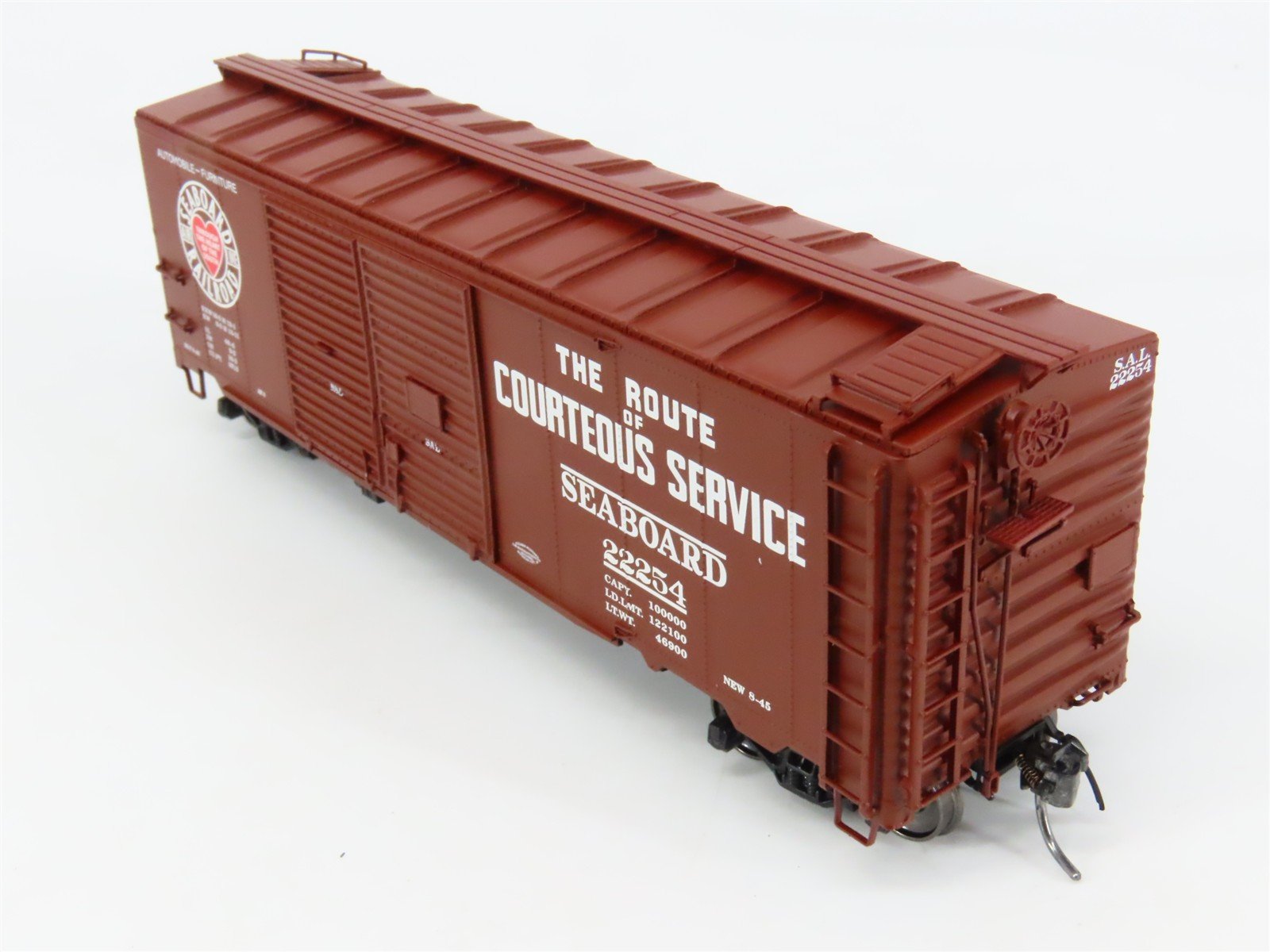 HO Scale Red Caboose RR-38532-26 SAL Seaboard Air Line 40' Box Car 22254 RTR