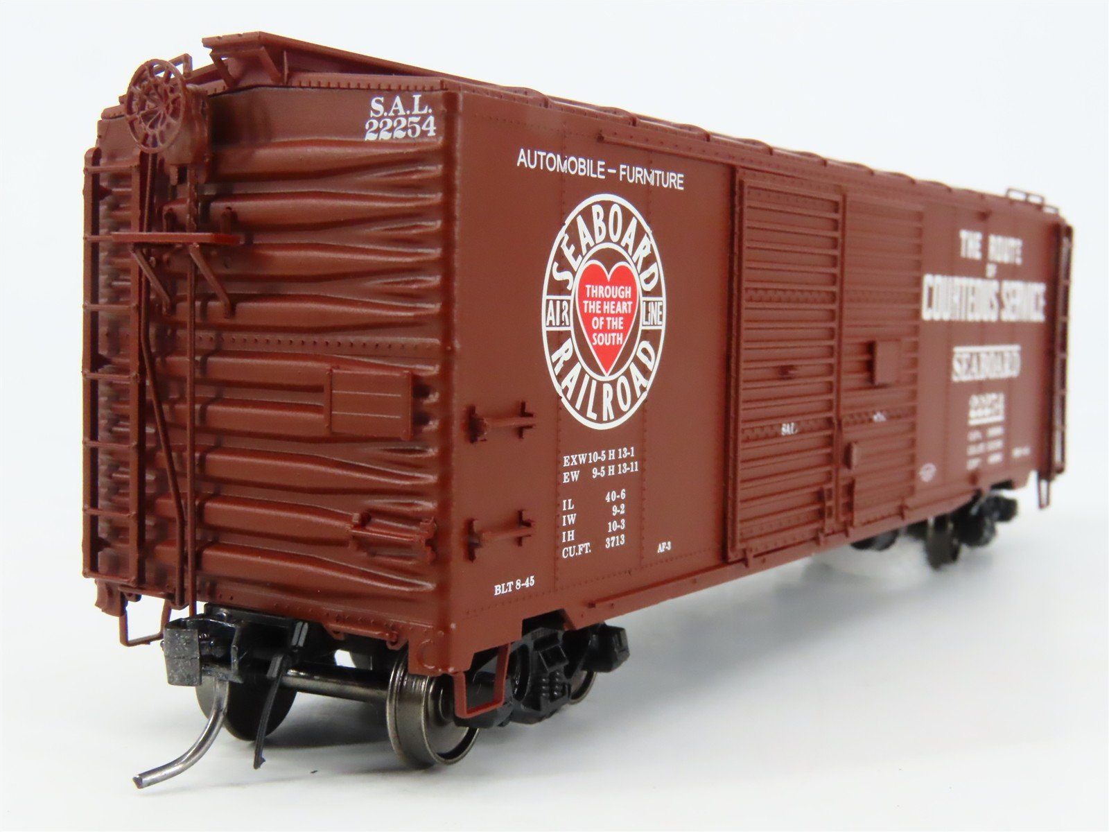 HO Scale Red Caboose RR-38532-26 SAL Seaboard Air Line 40' Box Car 22254 RTR