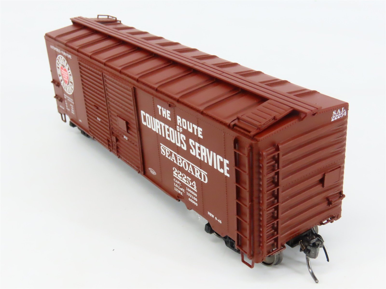 HO Scale Red Caboose RR-38532-26 SAL Seaboard Air Line 40' Box Car 22254 RTR