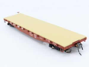 HO Scale Red Caboose RR-32301-22 ATSF Santa Fe 40' Fishbelly Flat Car 93293 RTR
