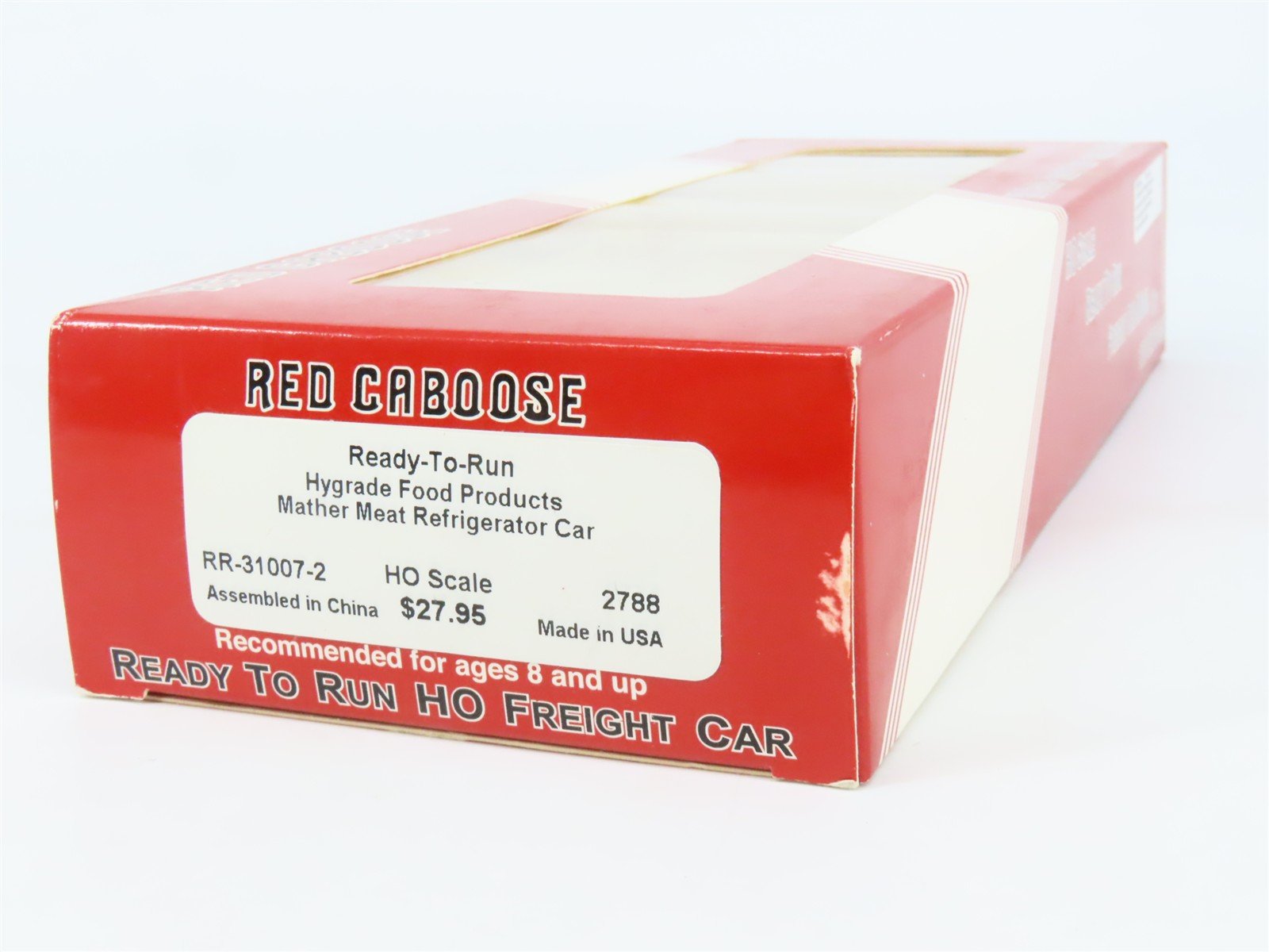 HO Scale Red Caboose RR-31007-2 HFPX Hygrade Food Products Reefer 2788 RTR