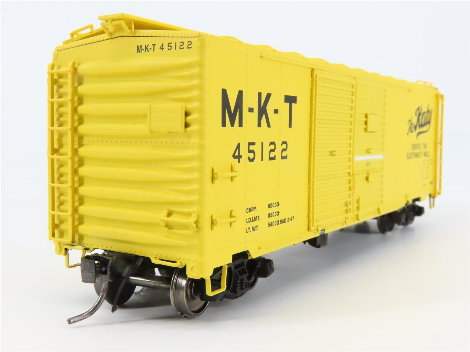 HO Scale Red Caboose RR-38580-02 MKT Missouri-Kansas-Texas 40' Box Car 45122 RTR