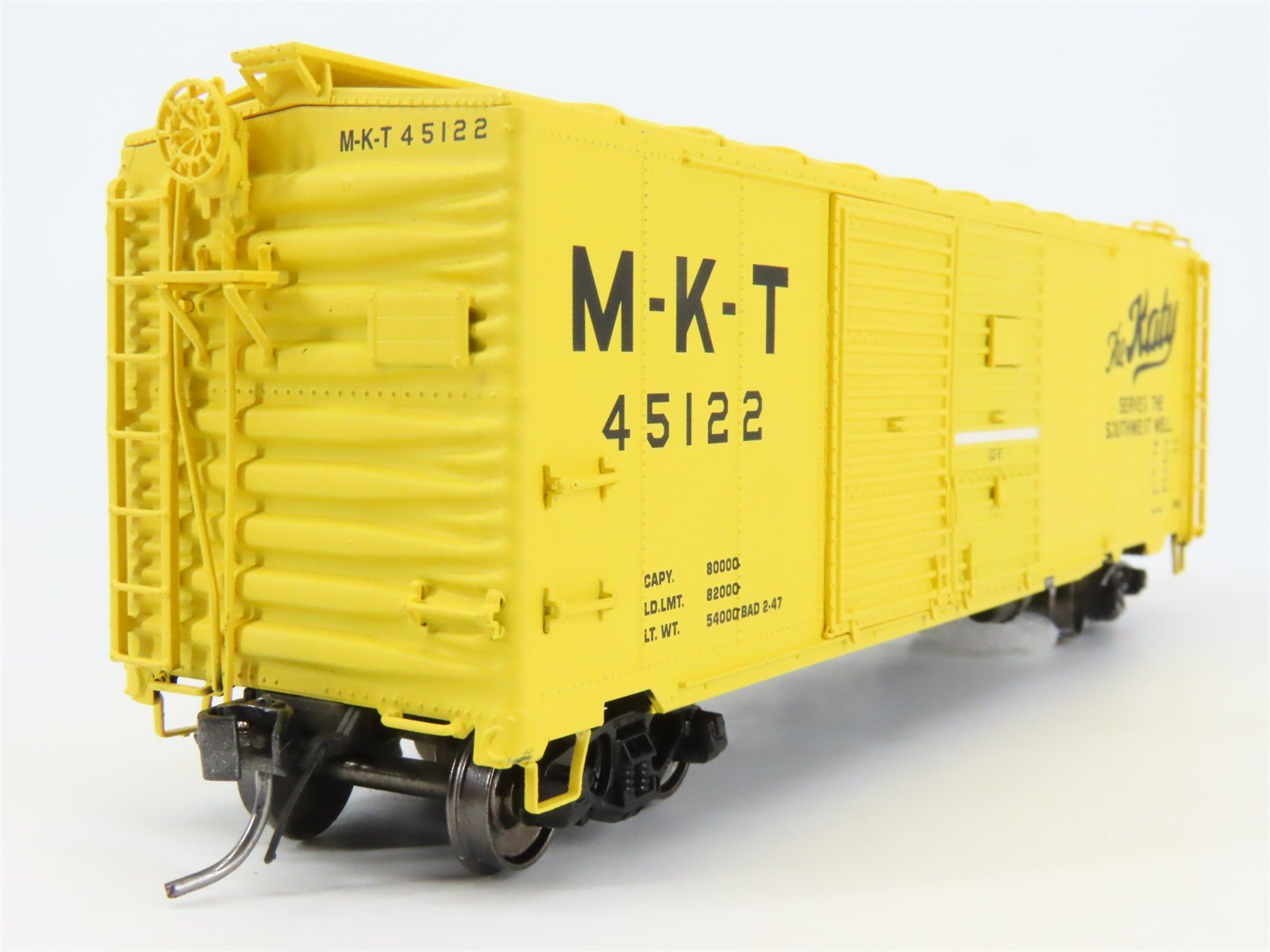 HO Scale Red Caboose RR-38580-02 MKT Missouri-Kansas-Texas 40' Box Car 45122 RTR
