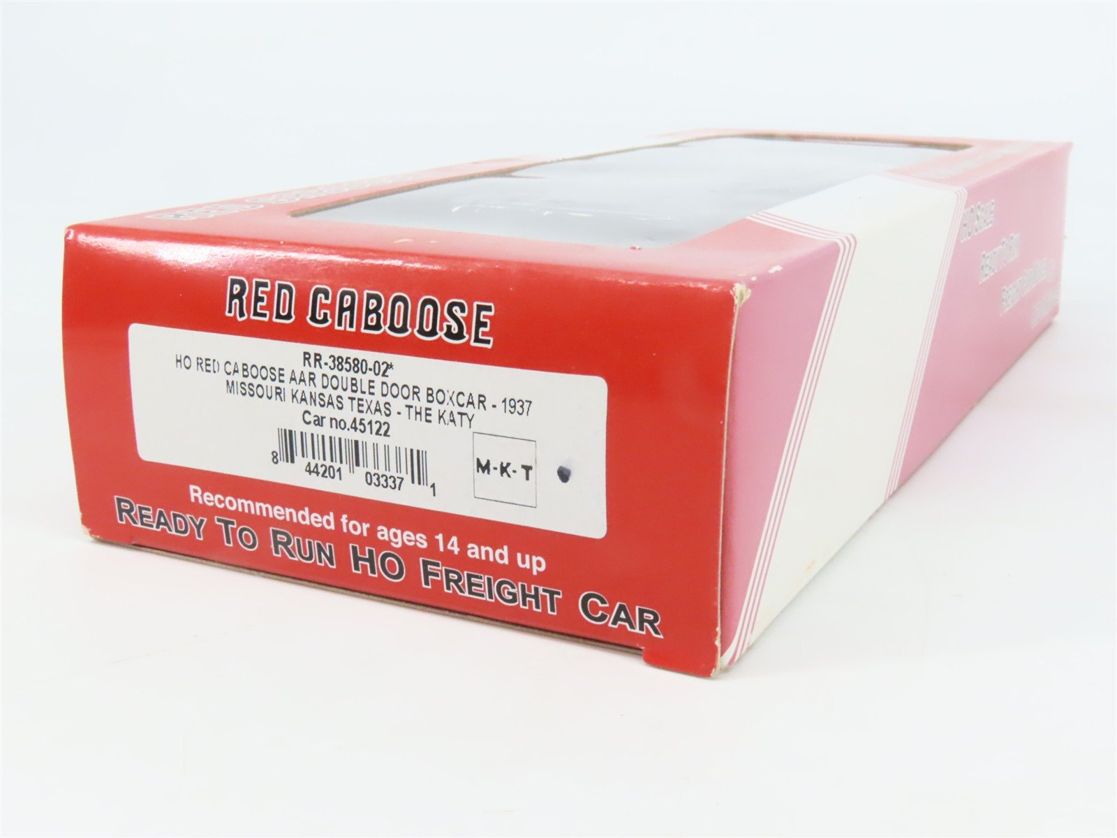 HO Scale Red Caboose RR-38580-02 MKT Missouri-Kansas-Texas 40' Box Car 45122 RTR