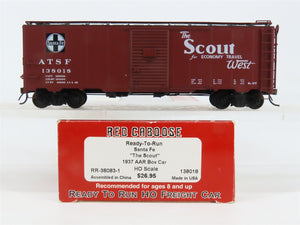 HO Scale Red Caboose RR-38083-1 ATSF Santa Fe 40' Box Car 138018 RTR
