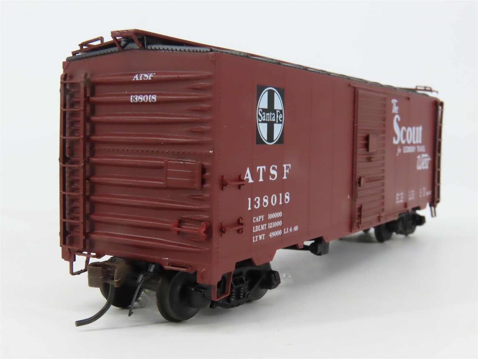 HO Scale Red Caboose RR-38083-1 ATSF Santa Fe 40' Box Car 138018 RTR