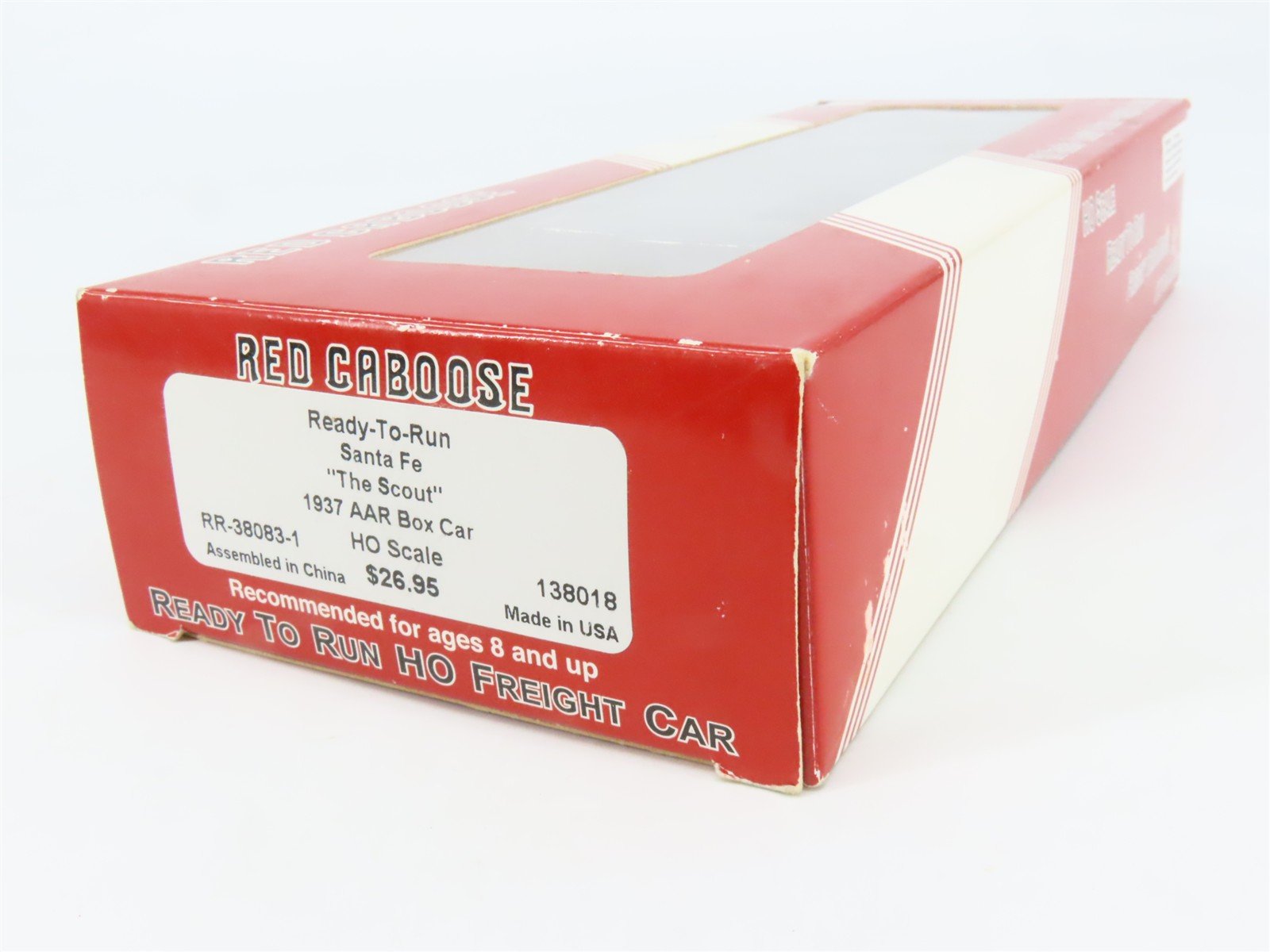 HO Scale Red Caboose RR-38083-1 ATSF Santa Fe 40' Box Car 138018 RTR