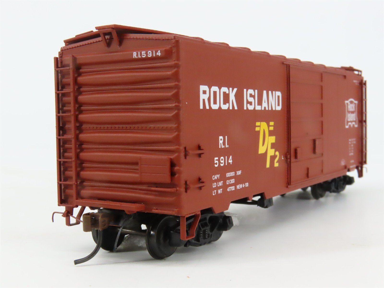 HO Scale Red Caboose RR-38906-14 RI Rock Island Box Car 5914 RTR