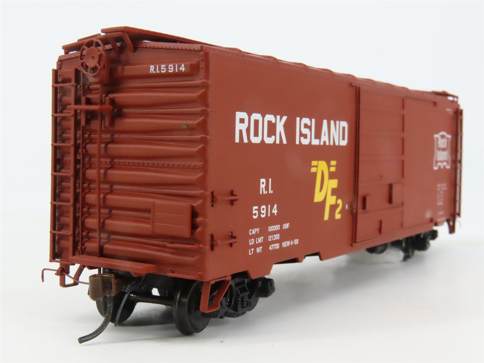 HO Scale Red Caboose RR-38906-14 RI Rock Island Box Car 5914 RTR