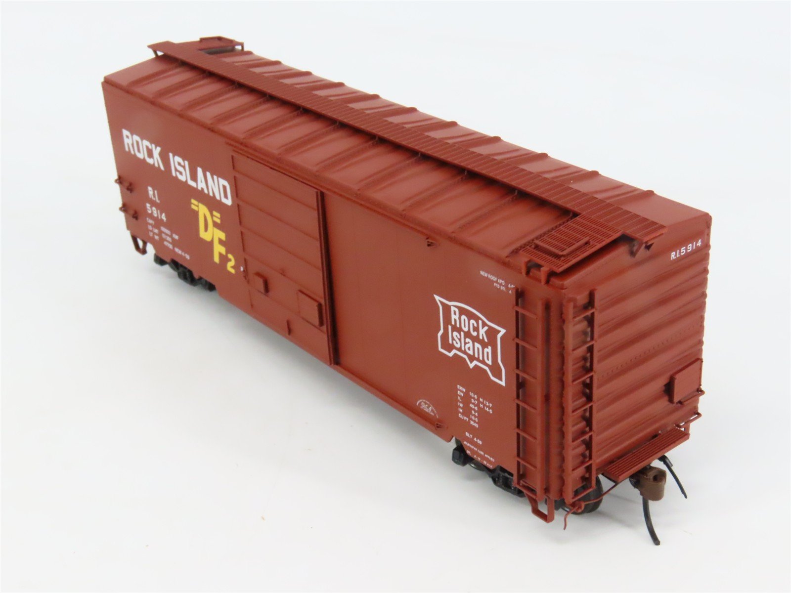 HO Scale Red Caboose RR-38906-14 RI Rock Island Box Car 5914 RTR
