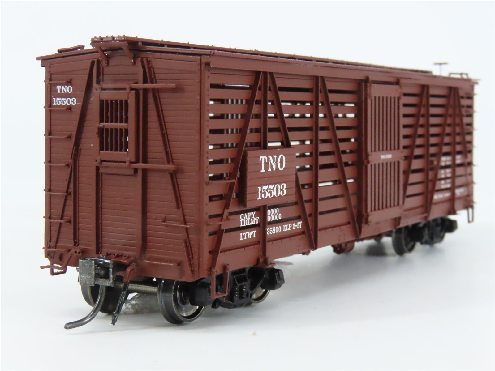 HO Scale Red Caboose RR-39017-01* TNO Texas & New Orleans Stock/Cattle Car RTR