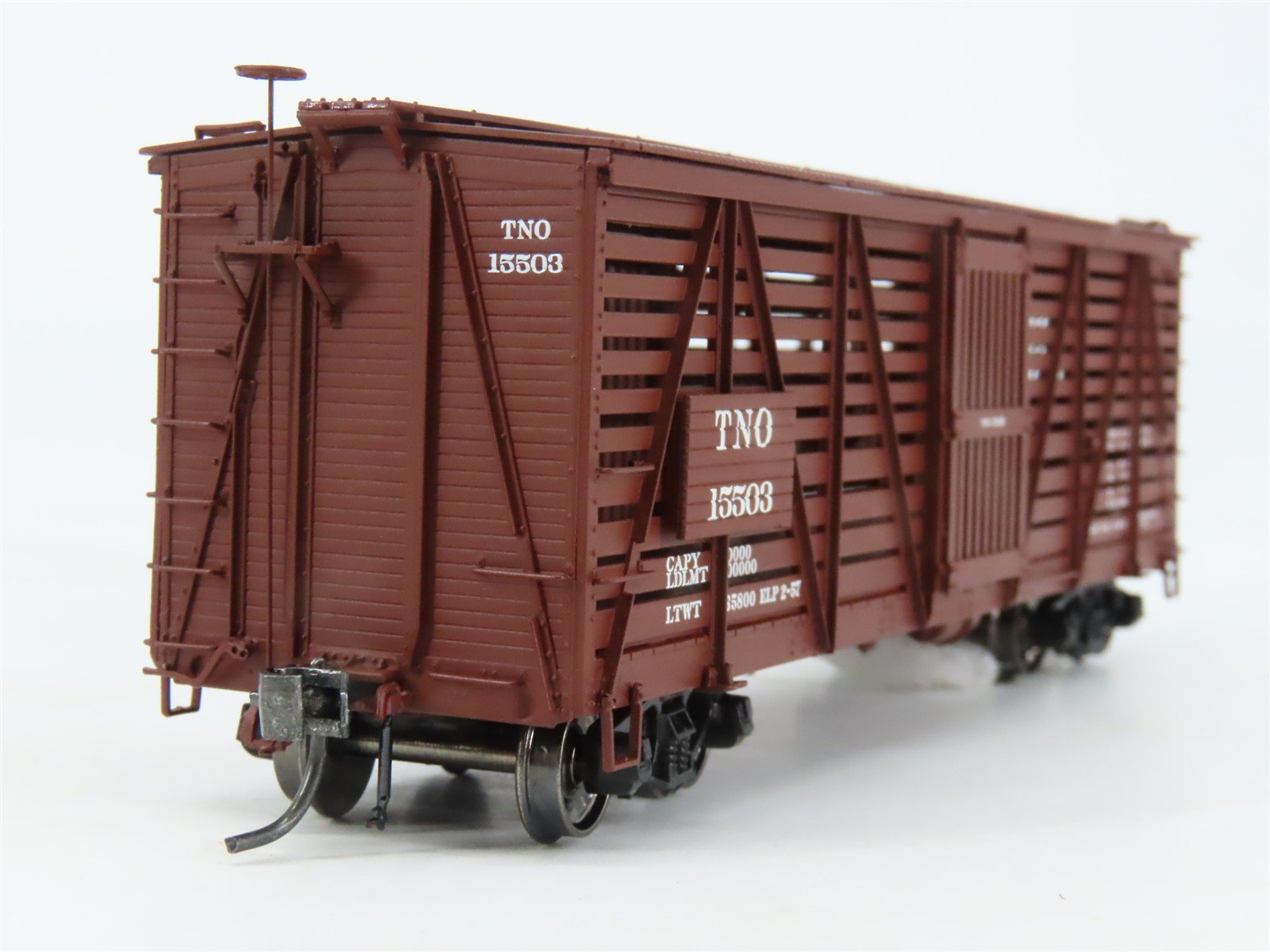 HO Scale Red Caboose RR-39017-01* TNO Texas & New Orleans Stock/Cattle Car RTR