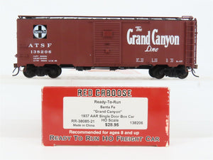 HO Scale Red Caboose RR-38085-21 ATSF Santa Fe 40' Box Car 138206 RTR