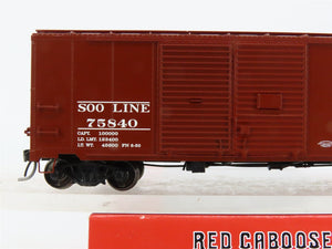 HO Scale Red Caboose RR-38506-33 Soo Line 40' Box Car 75840 RTR