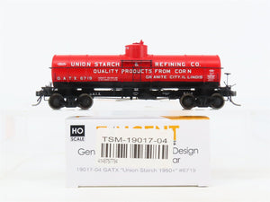 HO Scale Tangent 19017-04 GATX Union Starch Single Dome Tank Car #6719