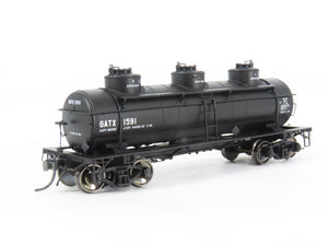 HO Scale Tangent 11519-02 GATX Lease 3-Dome 6,000 Gallon Tank Car #1591