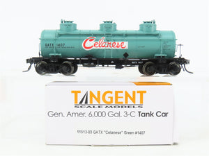 HO Scale Tangent 11510-03 GATX Celanese 6k Gallon Single Dome Tank Car #1407