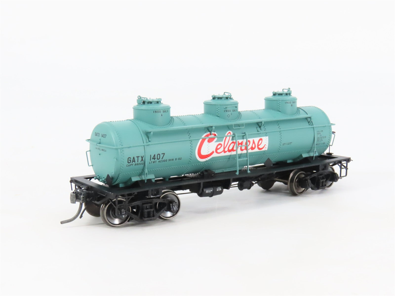 HO Scale Tangent 11510-03 GATX Celanese 6k Gallon Single Dome Tank Car #1407