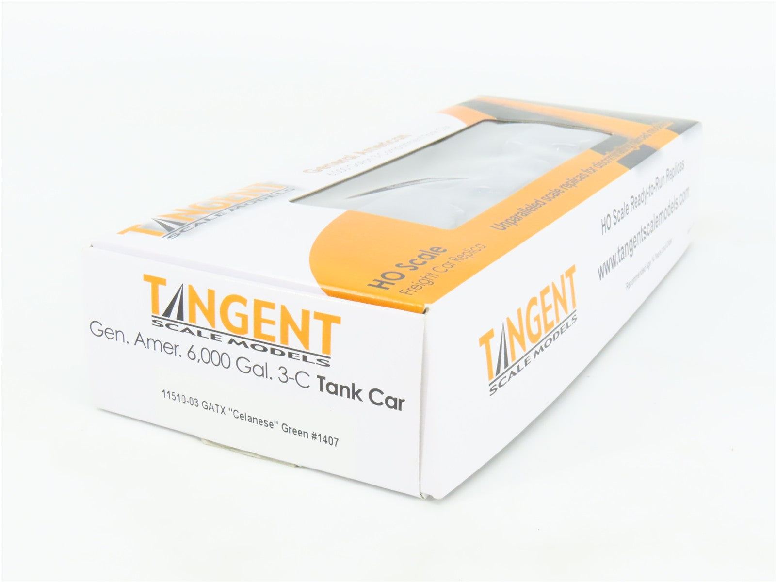 HO Scale Tangent 11510-03 GATX Celanese 6k Gallon Single Dome Tank Car #1407