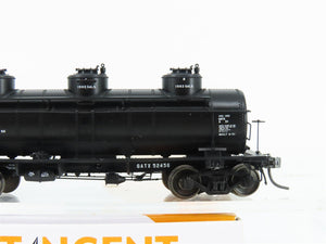 HO Scale Tangent 11511-03 GATX Black Lease 6k Gallon 3-Dome Tank Car #52456