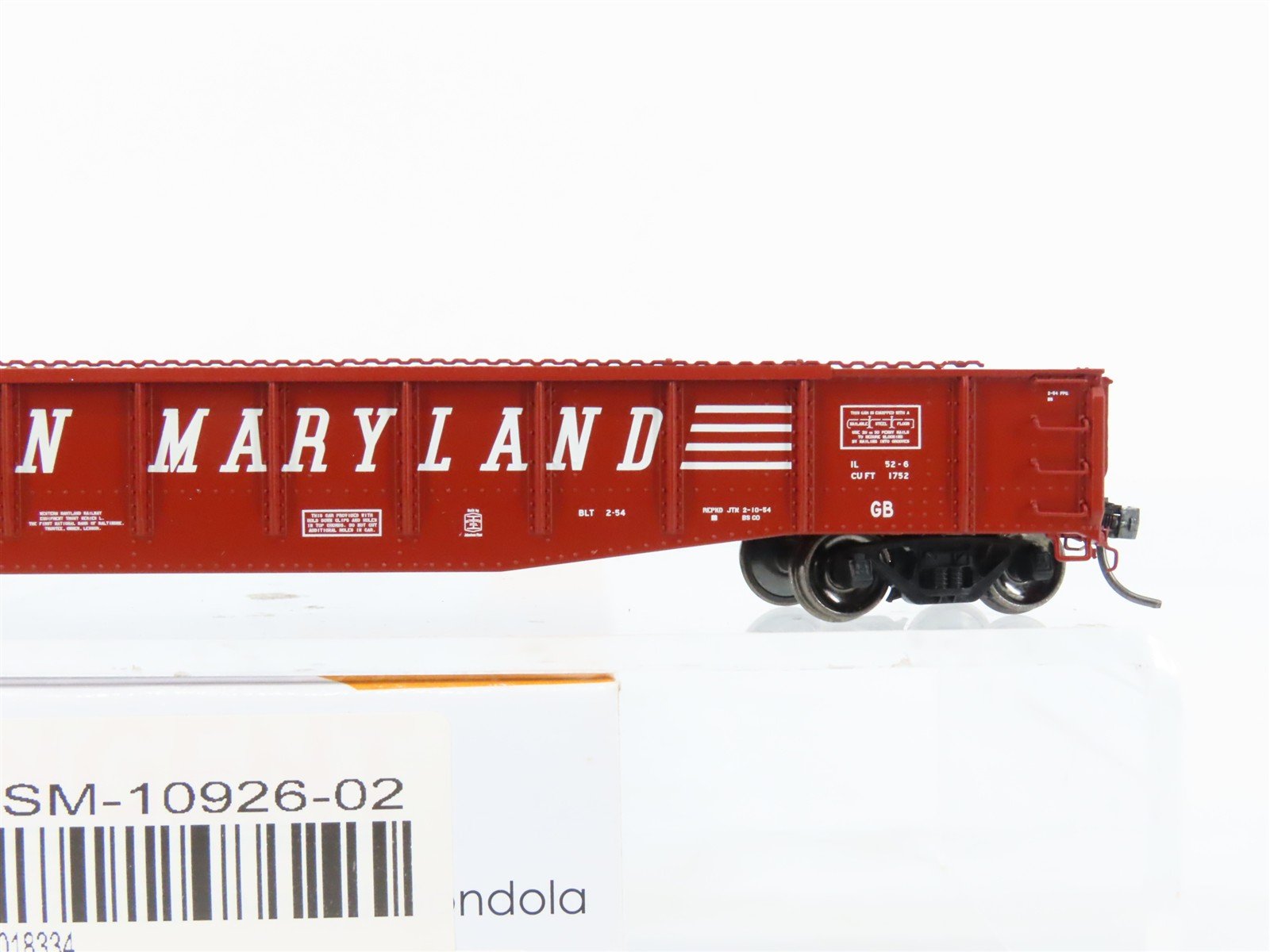 HO Scale Tangent 10926-02 WM Western Maryland 52'6