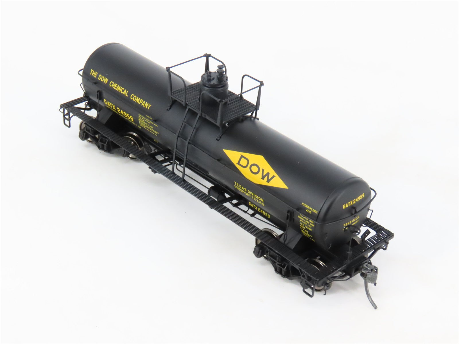 HO Scale Tangent 13013-02 GATX Dow Chemical 8k Gallon Acid Tank Car #24959