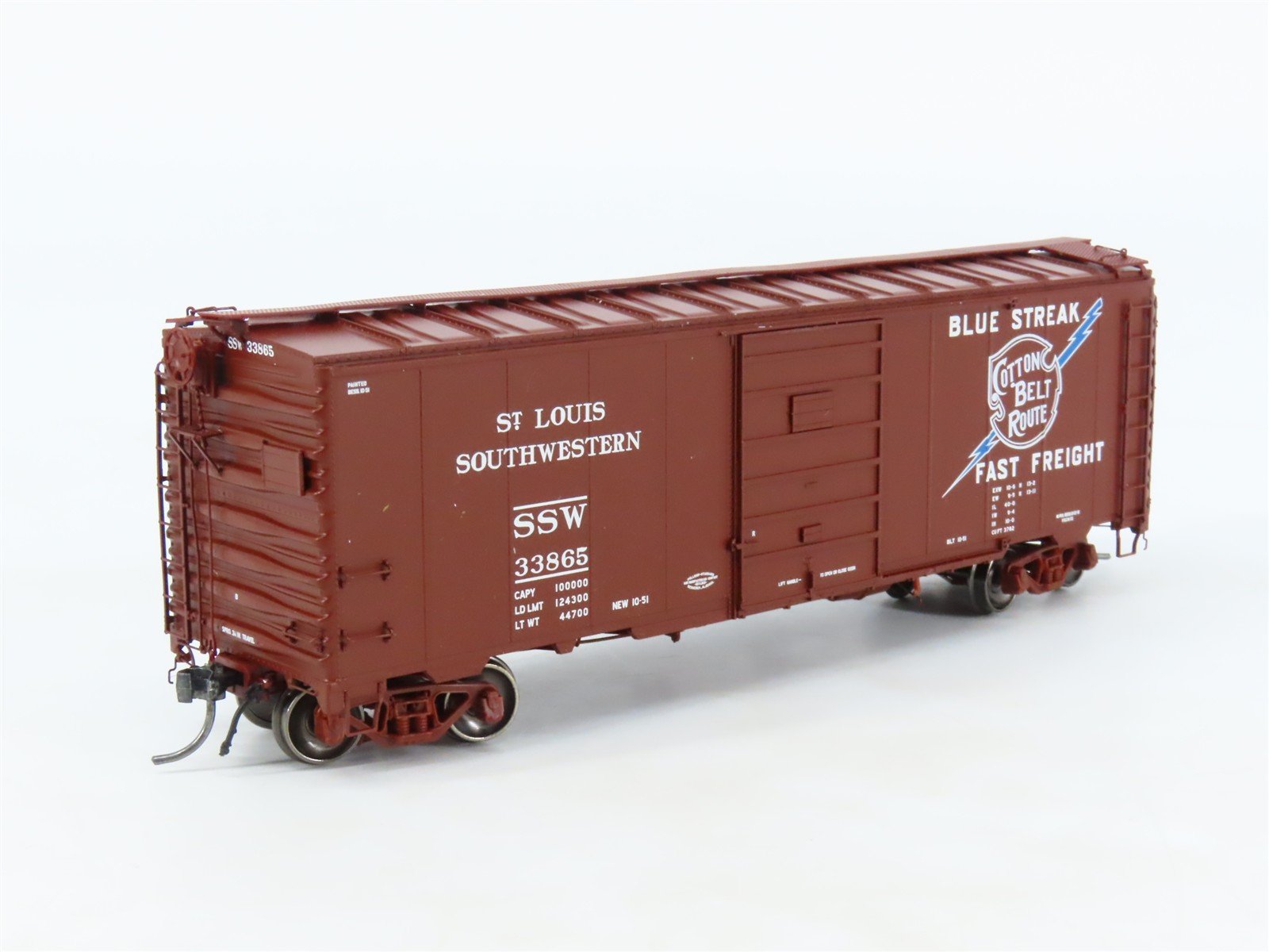 HO Tangent 23122-04 SSW Cotton Belt Blue Streak 40'6