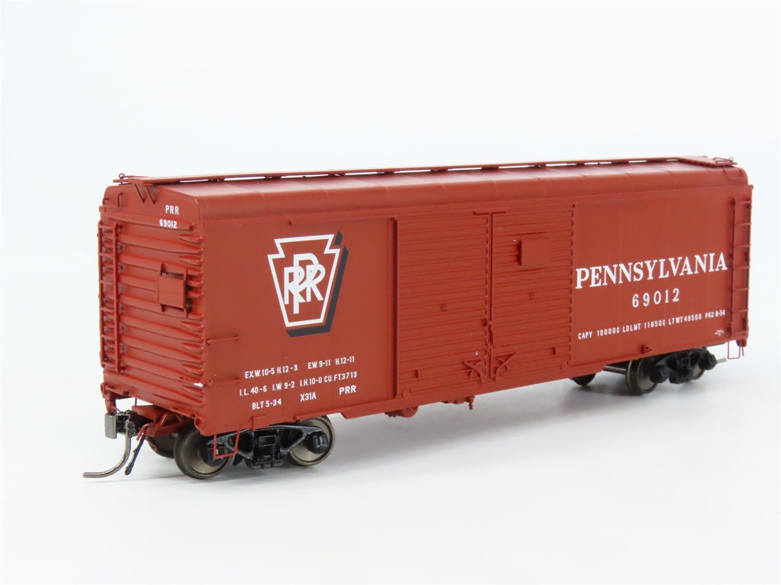 HO Scale Rapido 123009-1 PRR Pennsylvania 40' X31A Wagon Top Box Car #69012