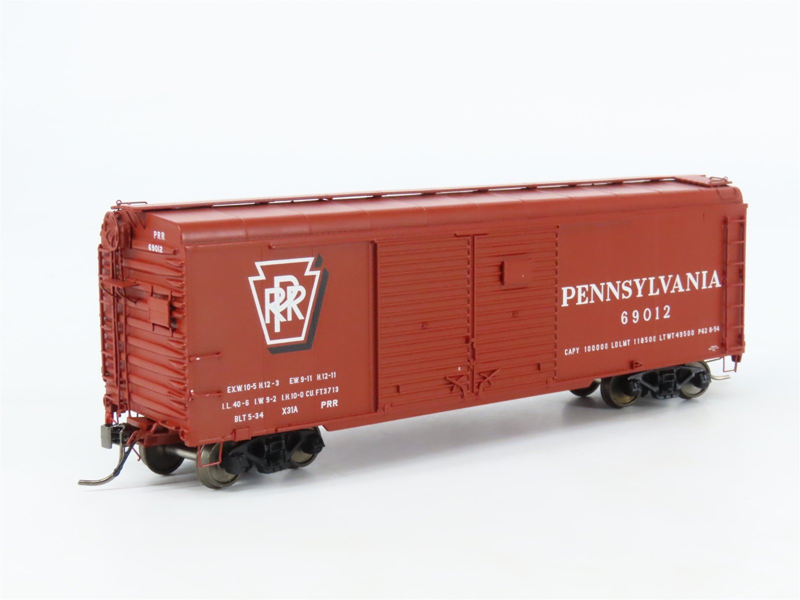 HO Scale Rapido 123009-1 PRR Pennsylvania 40' X31A Wagon Top Box Car #69012
