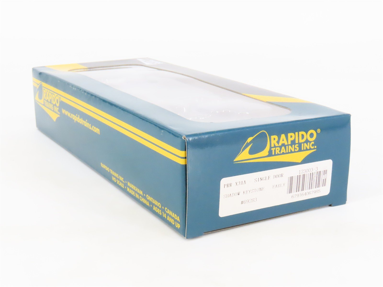HO Scale Rapido 123003-3 PRR Pennsylvania 40' X31A Wagon Top Box Car #69283