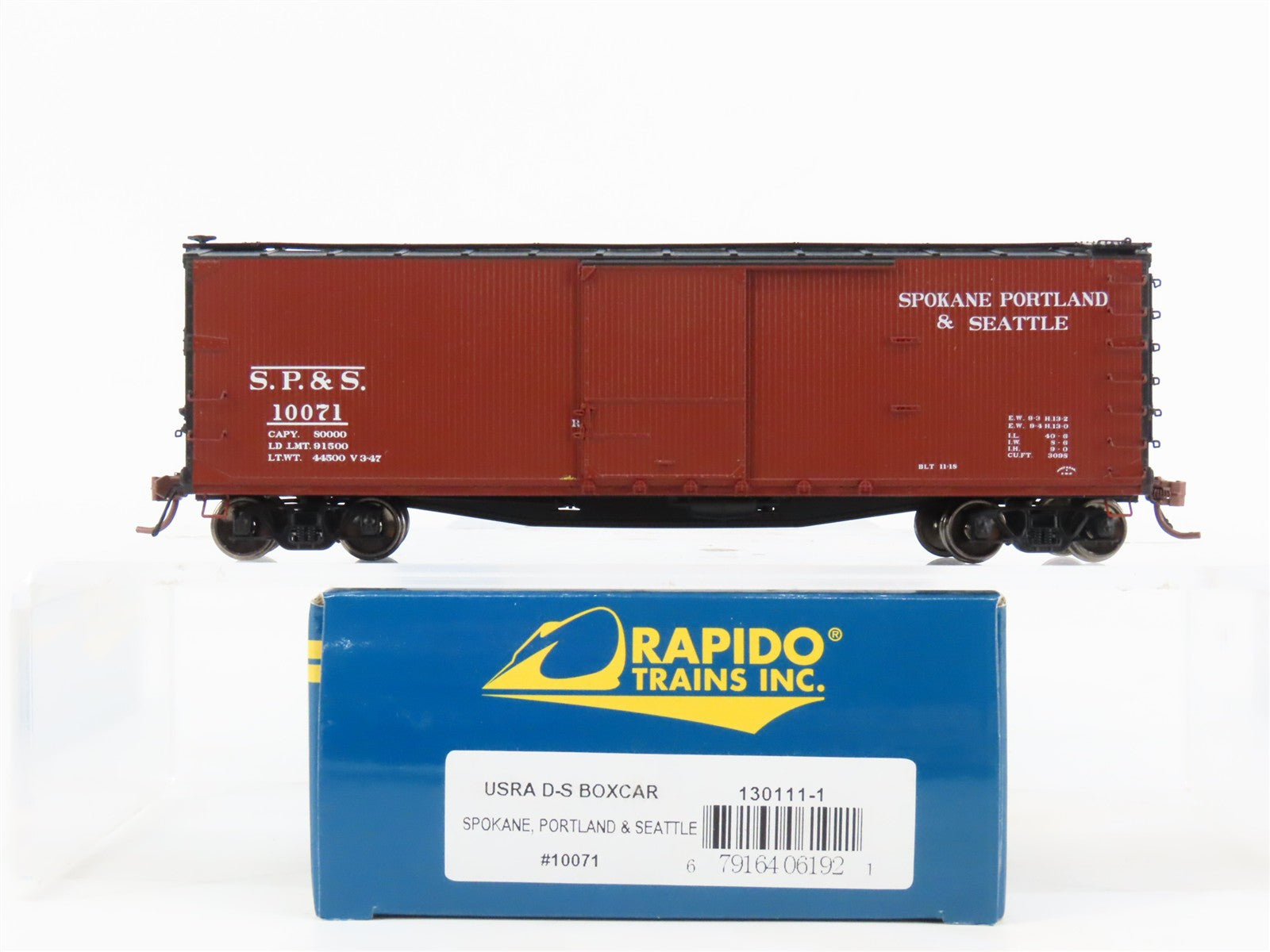HO Scale Rapido 130111-1 SP&S 40' USRA Double-Sheathed Box Car #10071