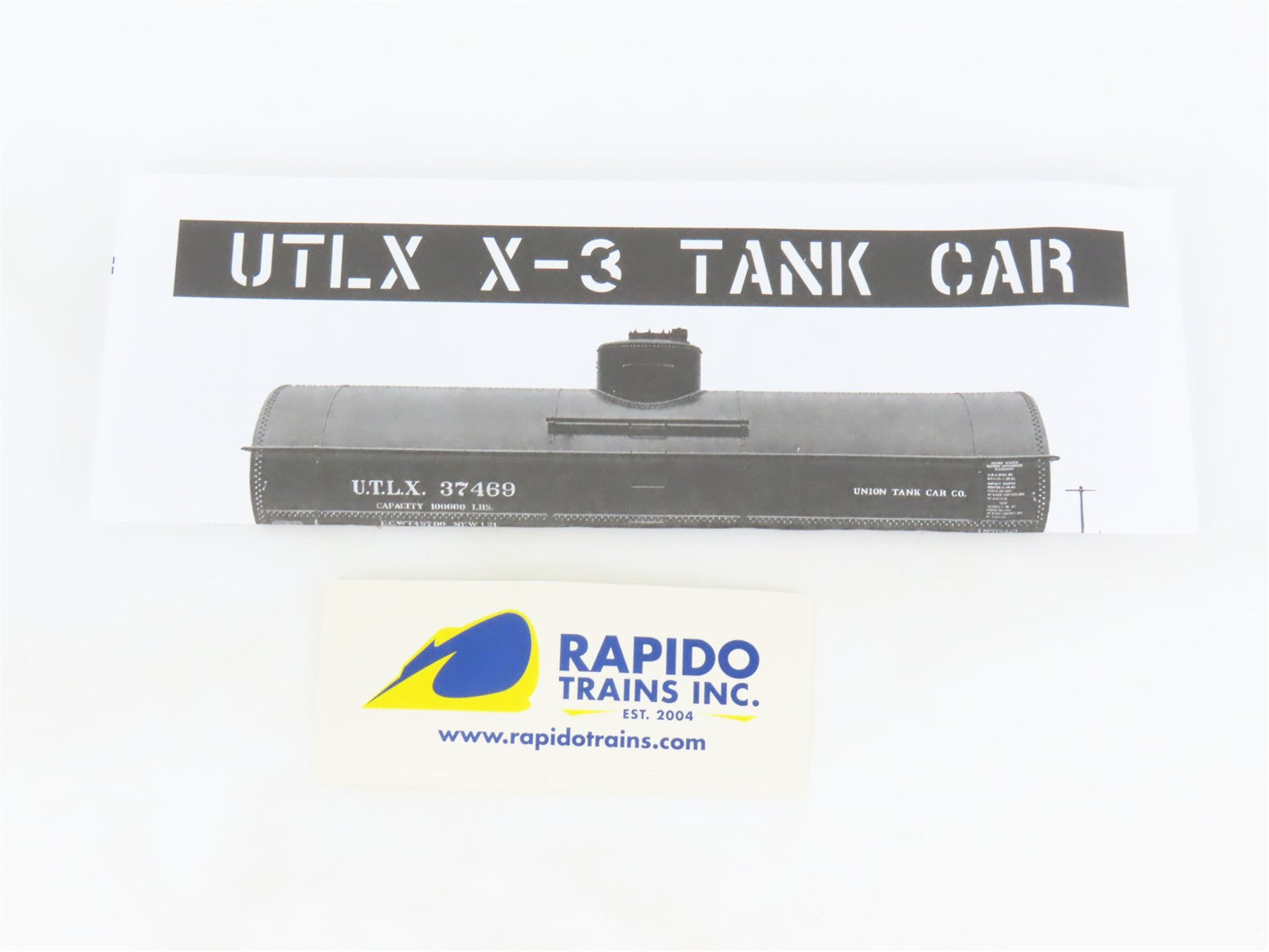 HO Scale Rapido 159006A UTLX Union X-3 Single Dome Tank Car #32003