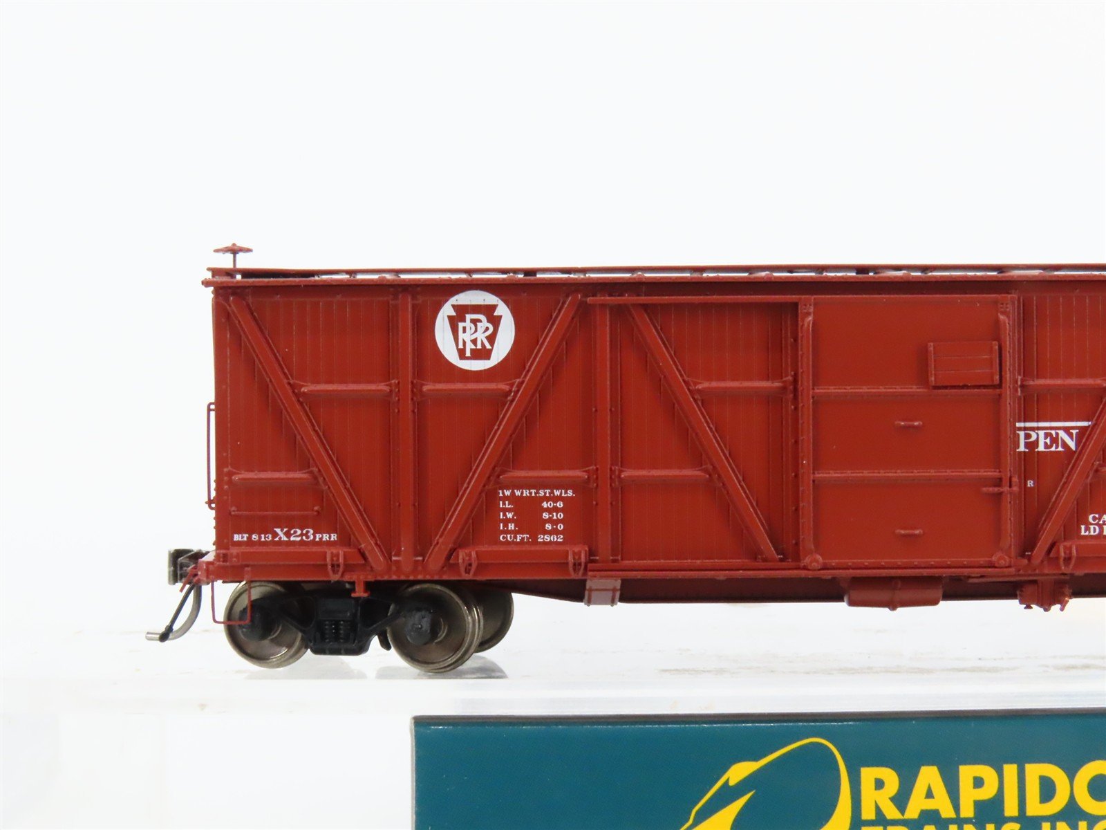 HO Scale Rapido 177005A PRR Pennsylvania 40' X23 Wood Box Car #562691