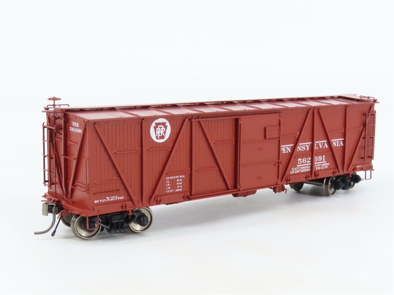 HO Scale Rapido 177005A PRR Pennsylvania 40' X23 Wood Box Car #562691