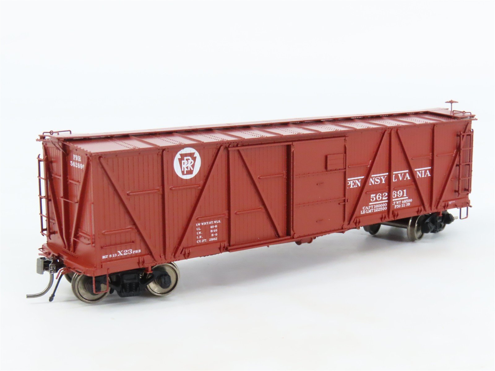 HO Scale Rapido 177005A PRR Pennsylvania 40' X23 Wood Box Car #562691