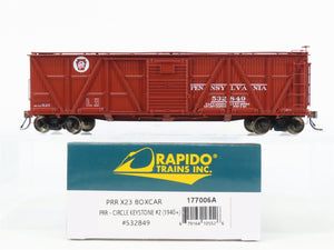 HO Scale Rapido 177006A PRR Pennsylvania 40' X23 Wood Box Car #532849