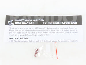 HO Scale Rapido 177006A PRR Pennsylvania 40' X23 Wood Box Car #532849