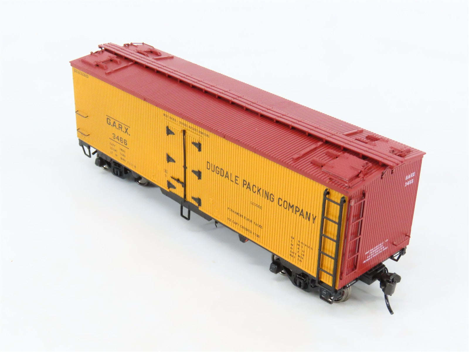 HO Scale Rapido 121005-3 GARX Dugdale Packing Co. 37' Meat Reefer #3466