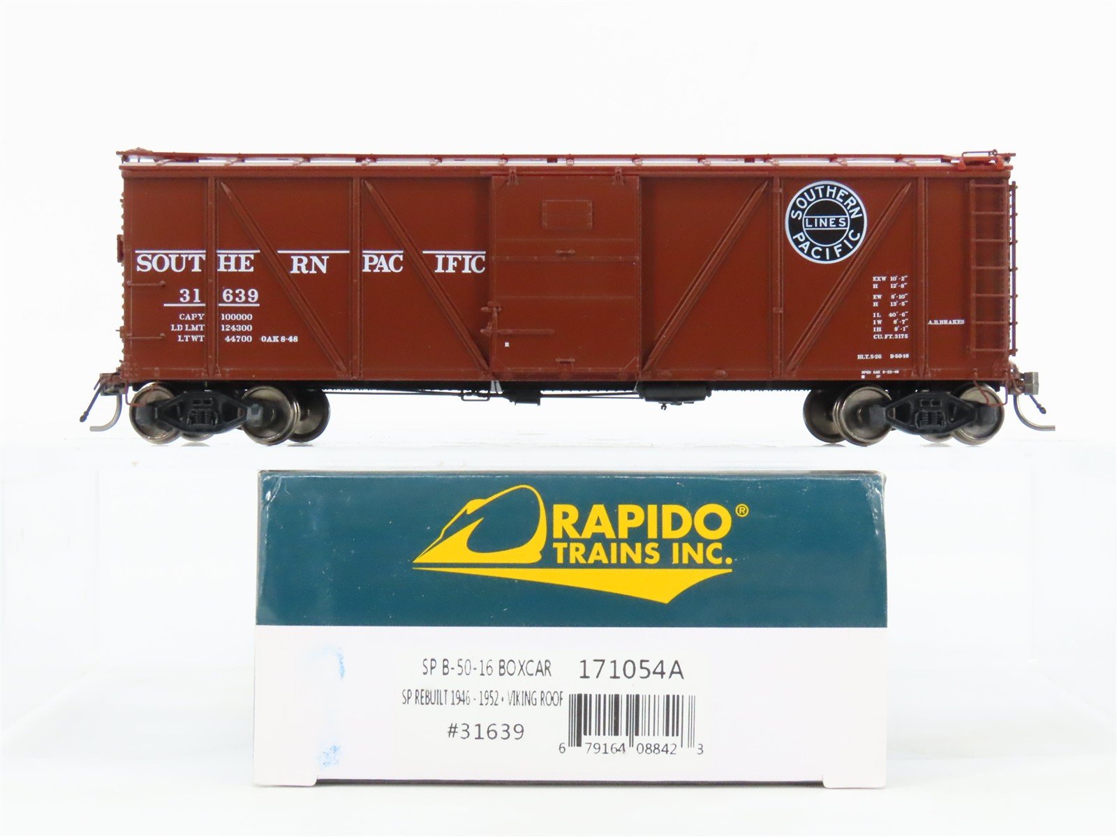 HO Scale Rapido 171054A SP Southern Pacific Lines Box Car #31639