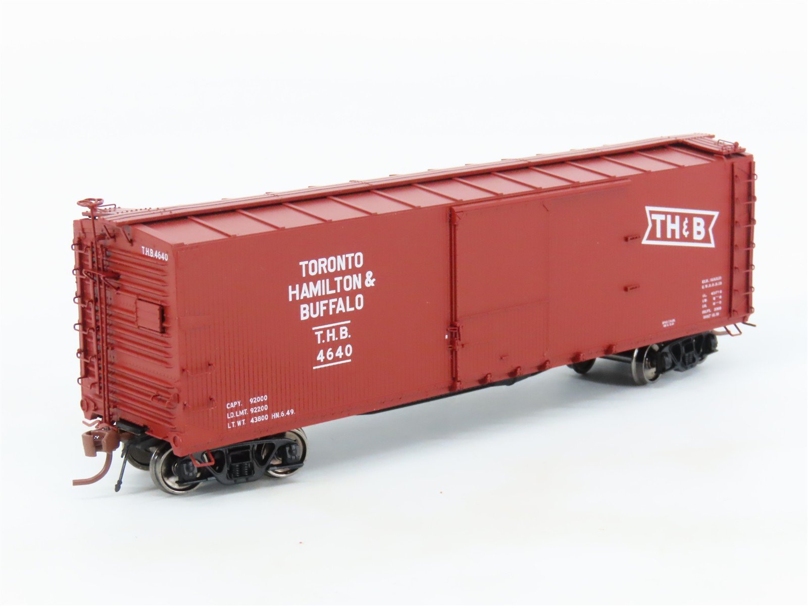 HO Scale Rapido 130112-1 THB Toronto Hamilton & Buffalo 40' Box Car #4640