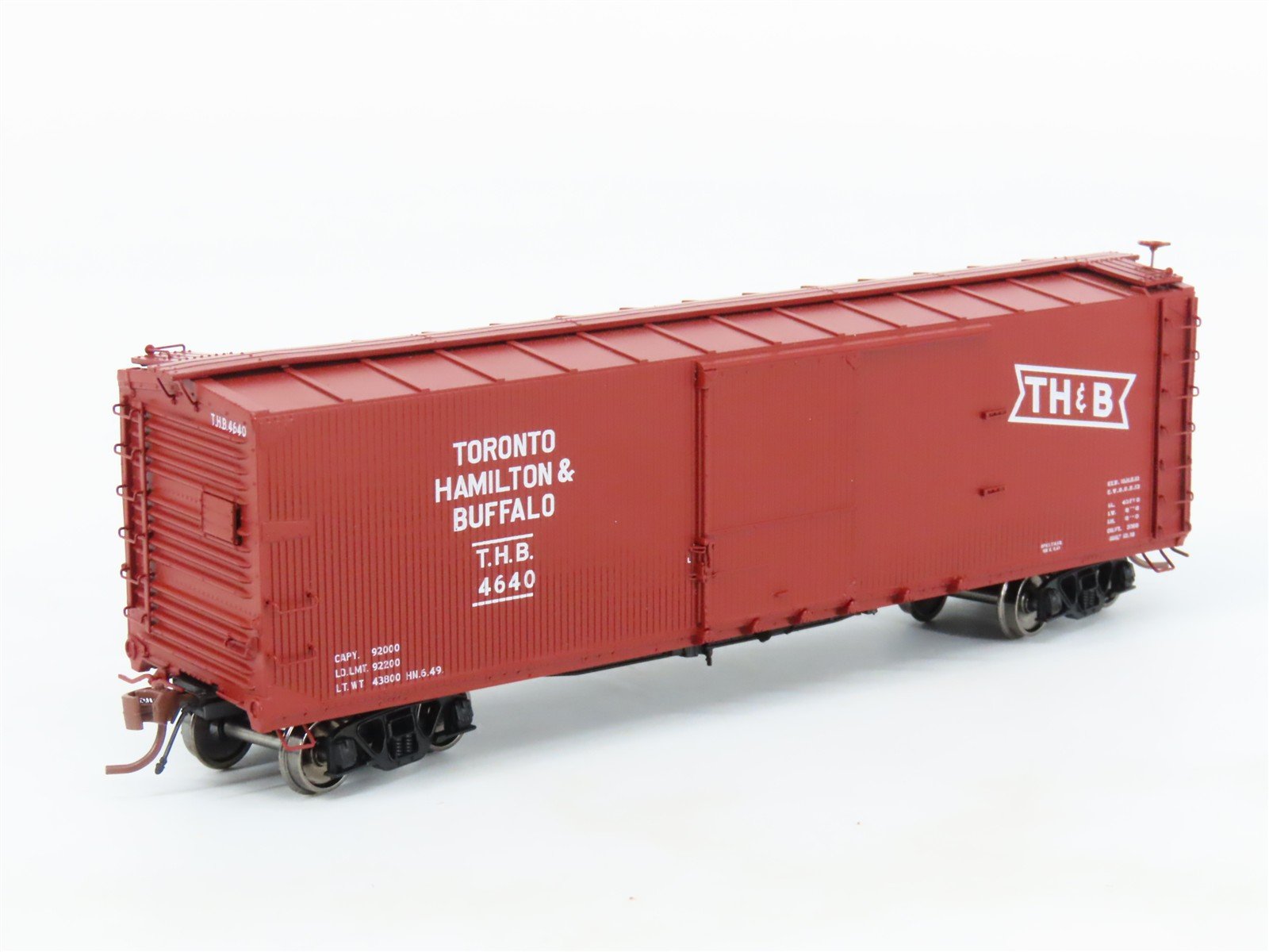HO Scale Rapido 130112-1 THB Toronto Hamilton & Buffalo 40' Box Car #4640