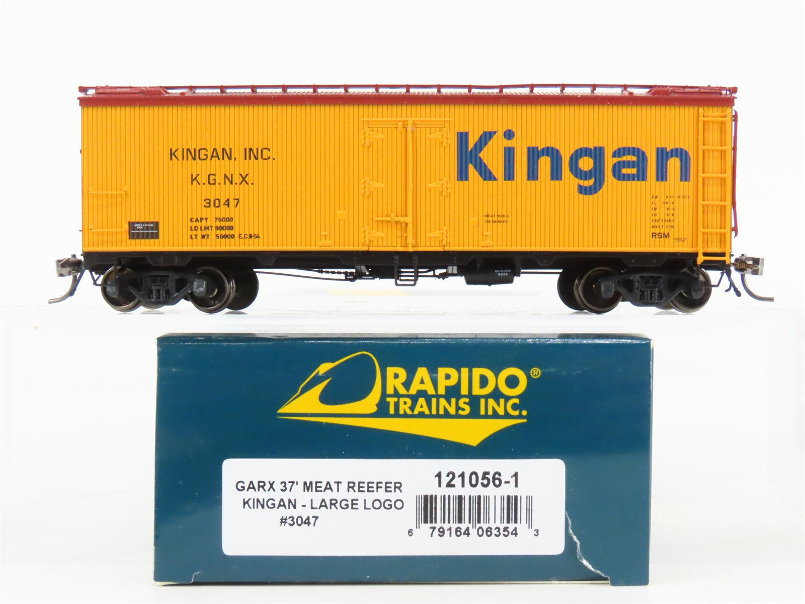 HO Scale Rapido 121056-1 KGNX Kingan GARX 37' Meat Reefer #3047