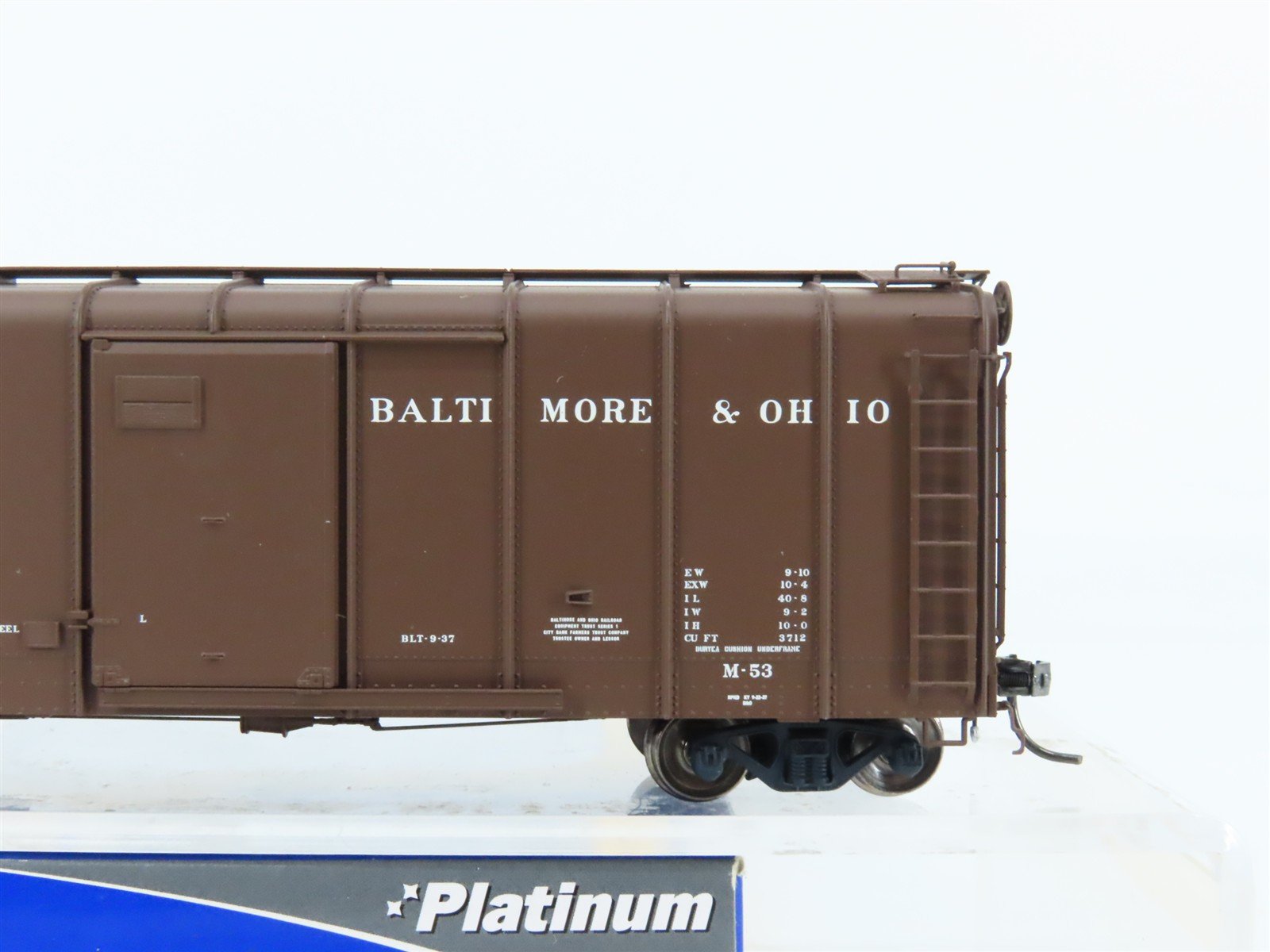 HO Scale ExactRail Platinum EPS-90053-12 B&O Baltimore & Ohio Box Car #381295