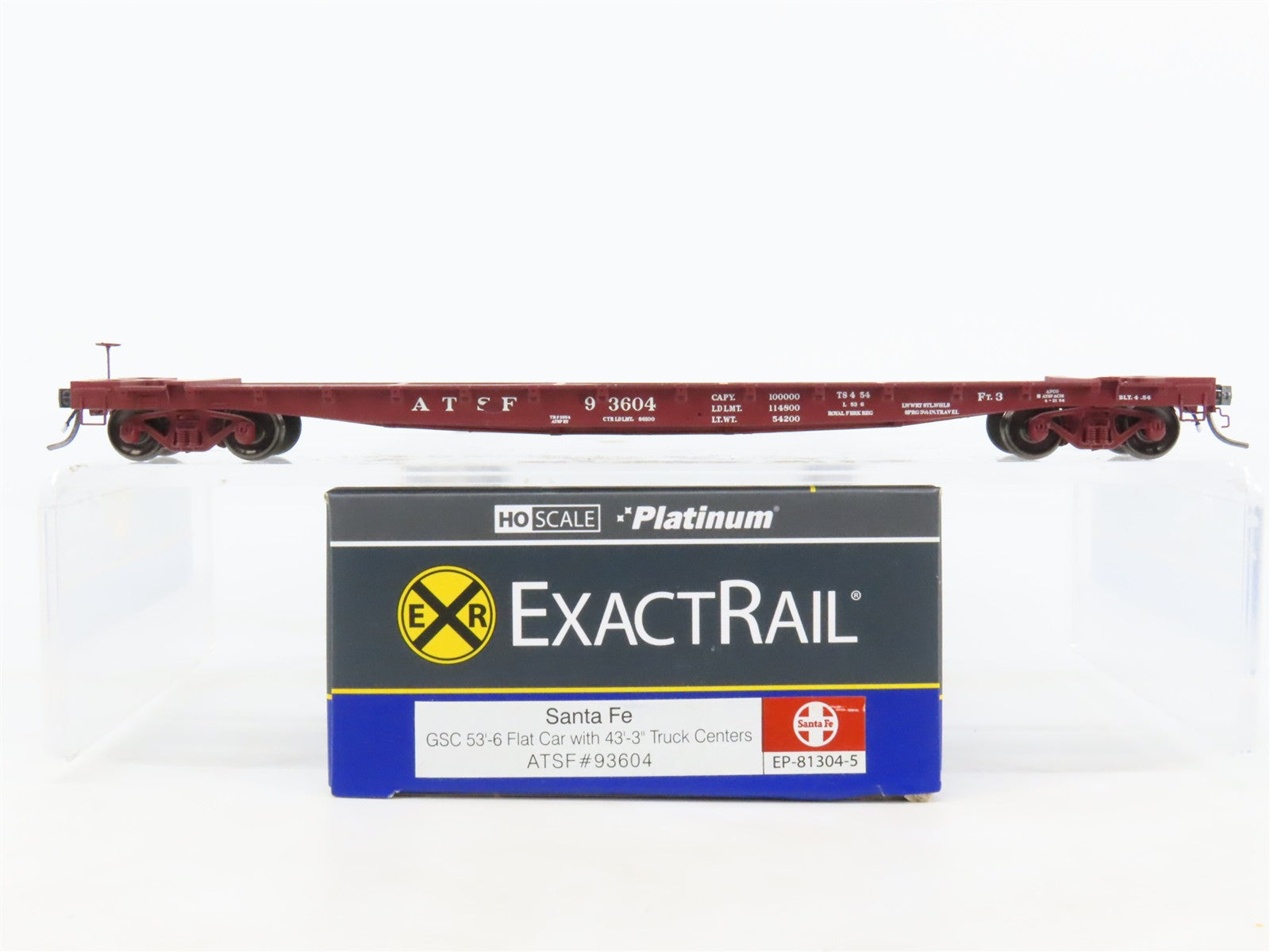 HO Scale ExactRail Platinum EP-81304-5 ATSF Santa Fe GSC 53'6