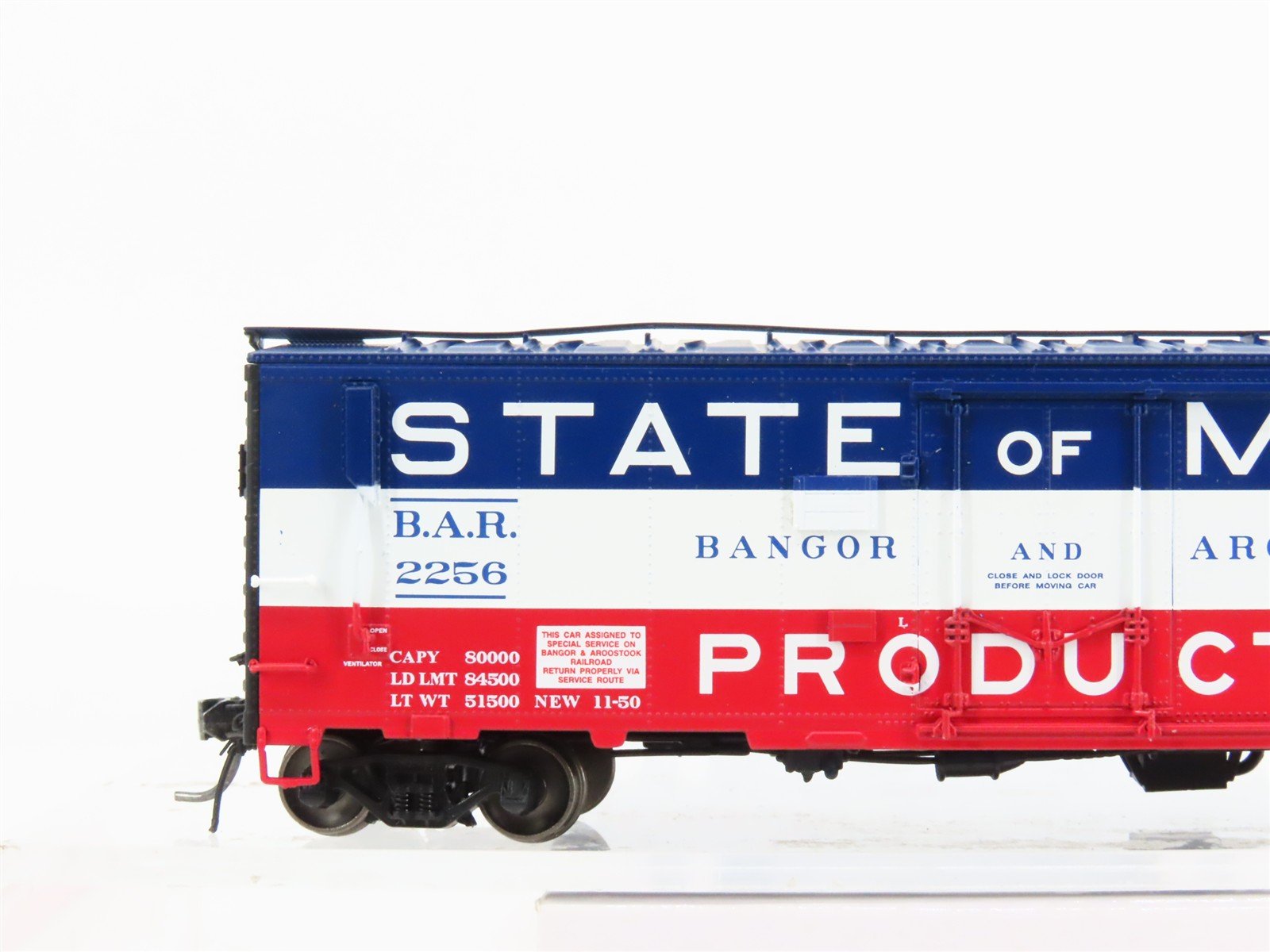HO Scale Eastern Seaboard Models 400104 BAR State Of Maine Box Car #2256